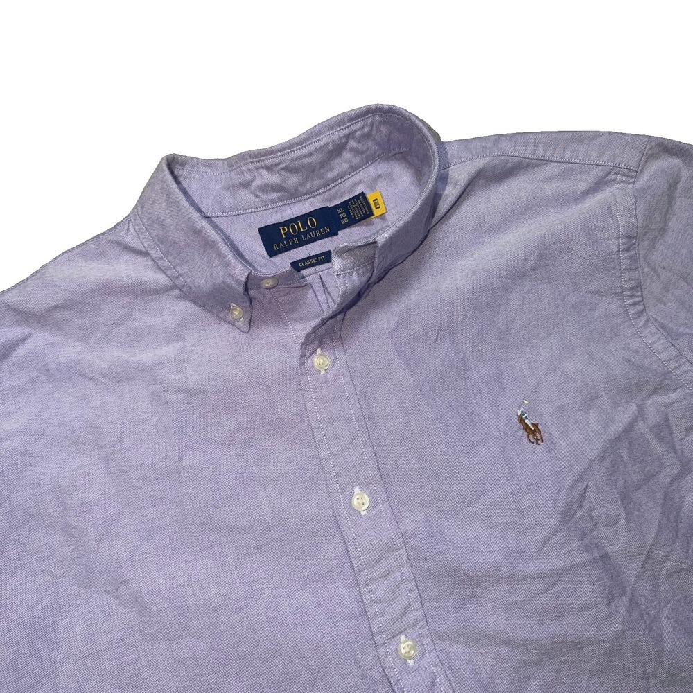 Polo Ralph Lauren Short Sleeve Classic Fit Button-Down Solid Oxford Pony XL